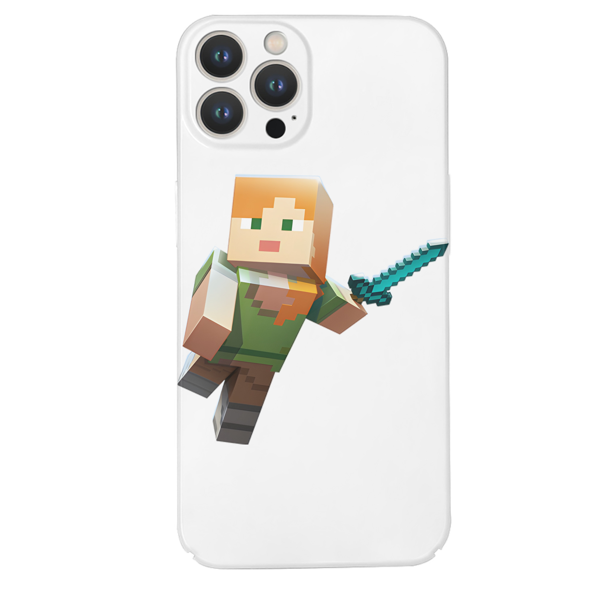 （画像用） マインクラフト ブロックの世界 Minecraft MC Block world 【iPhone 14シリーズ対応】ハードケース